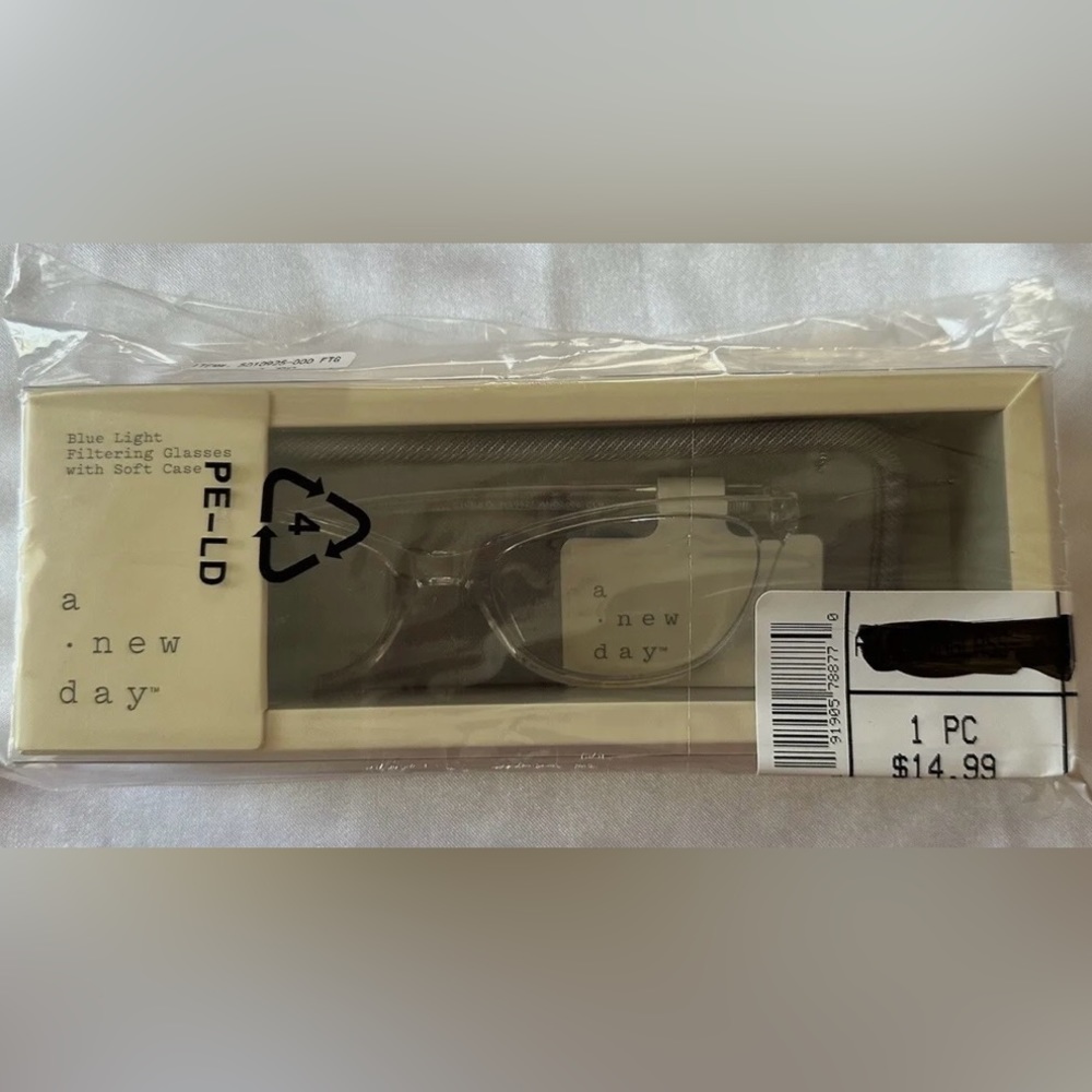 NIB! Blue light filtering glasses! Clear frames!